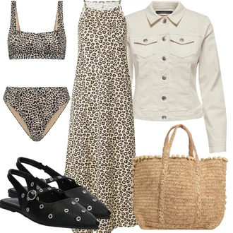 Outfit s Hnědá/Béžová/Oranžová/Bílá/Khaki Jarní bunda/Manšestrová Bunda/Košilová bunda/Džínové Bund/Krátký Bund/Krátké Džínové Bundičky/Vintage Bund/Letní Bund Only "Letní oblečení"