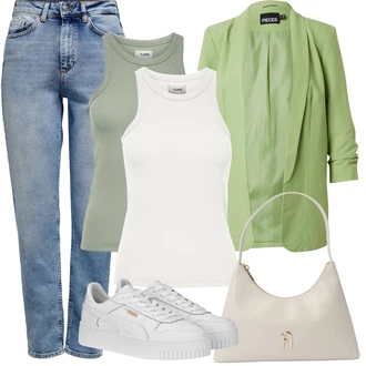 Kombinacije za ljeto sa Plava/Svjetloplava Traperice Ravne Nogavice/Dad Traperice/Girlfriend Traperice/Mom Jean/Vintage traperice/Zimska jakna/High Waist Traperice/Muška Kožna Jakna/Sužene Traperice/Traperice s Prorezom/Boyfriend Jeans Only "Ljetna odjeća"