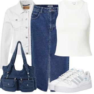 Nevěsta Outfit s Šedá/Krémová/Bílá Vintage Bund/Krátký Bund/Krátký Bund/Letní Bund/Džínové Bund/Krátké Džínové Bundičky Only "Outfit na léto"