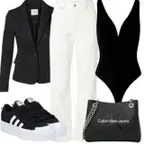 Béžové Uvolněné Džíny Outfity image