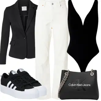 Outfit sa Crna/Krem/Smeđa/Zeleno Torba za nošenje/Torba za pisma/Torba Za Preko Ramena/Shopper torba Calvin Klein Jeans "Ljetna odjeća"