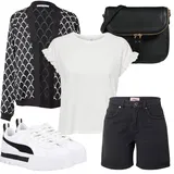 Kombinace Tmavě Šedých Kraťasů image