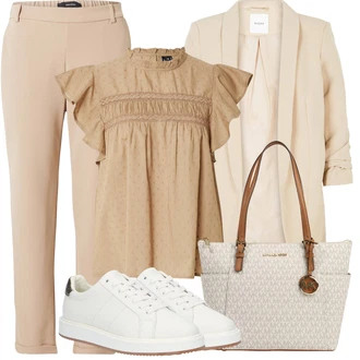 Outfit sa Bijela/Krem Tanka Tenisica/Kožna Tenisica/Niska Tenisica/Teddy Tenisica Polo Ralph Lauren "Ljetna odjeća"