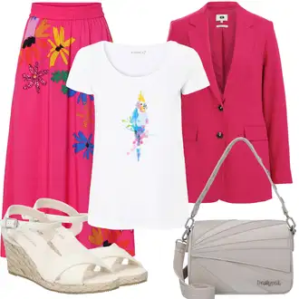 A-kroj Outfit sa Pink Kratke hlače velike veličine/Haljina Veći Broj/Tunika tatuum "Ljetna odjeća"Look: Rap, Boja, A-kroj, Preodjeven, Hippie, Romantičan, Prekrasan