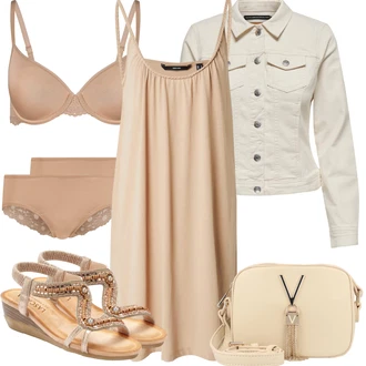 Outfit s Hnědá/Béžová/Oranžová/Bílá/Khaki Jarní bunda/Manšestrová Bunda/Košilová bunda/Džínové Bund/Krátký Bund/Krátké Džínové Bundičky/Vintage Bund/Letní Bund Only "Outfit na léto"