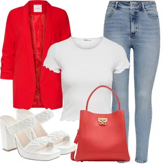 Outfit s Šedá/Bílá/Růžová/Krémová/Fialová/Stříbrný Jednoduchý top/Zkrácený Top/Krátký Top/Pletené tričko/Síťované tričko/Tričko s krátkým rukávem/Krátký top/Mužské běžecké boty Only "Letní oblečení"