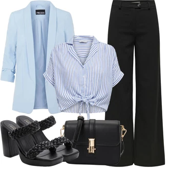 Vysoké Podpatky Outfit s Černá/Žlutá/Bílá Sandály Sandál s podpatkem/Pletený Sandál/Letní Bota/Sandál Na Podpatku/Sandál Na Širokém Podpatku/Klasická Pantofle/Platform Sandal Lascana "Outfit na léto"