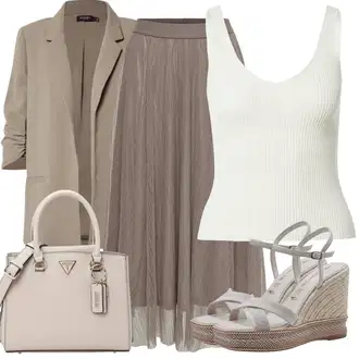 Visoke Pete Outfit sa Siva/Smeđa/Bež/Srebro Espadrila sandala/Sandala s klinastom petom/Ljetna Cipela/Espadrila s klinastim petom/Espadrila s Platformom Tamaris "Ljetna odjeća"