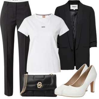 Outfit s Bílá/Krémová Lodička na Vysokém Podpatku/Vintage Lodička/Lodička na Platformě/Lodička s vysokým nártem/Lodička na Podpatku/Pohodlná lodička/Business Bota/Elegantní Bota About You "Outfit na léto"