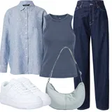 weekday Džíny s Širokými Nohavicemi Outfity image