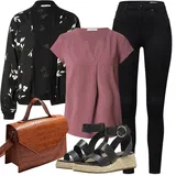 Crne espadrile sandale outfiti image