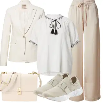 Outfit sa Bež/Smeđa/Kaki Palazzo Hlača/Slinky Hlača/Slip-on Hlača/Hlače od muslina/Hlača za Plažu/Široka Hlača/Lanene Hlače/Relax hlače/Tradicionalna Hlača Vila "Ljetna odjeća"