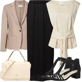 Výstřih na ramena Outfit s Žlutá/Béžová/Khaki/Hnědá Halenek Top/Top Na Party/Pánské boty/Zavinovací Tričko guido maria kretschmer women "Outfit na léto"