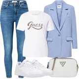 Guess High Waist Traperice Outfiti image