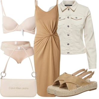 Outfit s Béžová/Khaki/Růžová Formující Kalhotky/Multibaleno/Klasické kalhotky/Spodní kalhotky/Slip S Nízkým Pasem/Kalhotky/Průhledná kalhotka HUNKEMÖLLER "Outfit na léto"