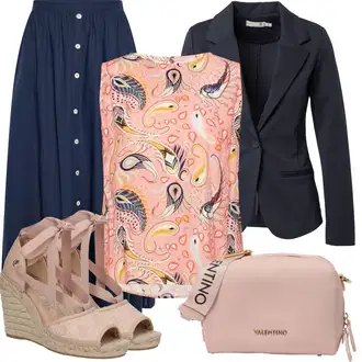 Visoke Pete Outfit sa Bež/Pink Espadrila sandala/Sandala s klinastom petom/Wedge Cipela/Espadrila s klinastim petom Guess "Ljetna odjeća"