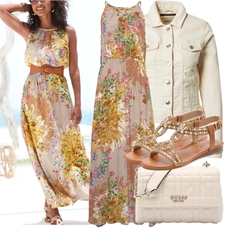 Outfit sa Krem/Bijela/Narandžasta/Bež/Kaki Gajtana Jakna/Crop Jakna/Kratka Jakna/Kratka Traper Jakna/Proljetna jakna/Ljetna jakna/Vintage Jakna/Traper Jakna Only "Ljetna odjeća"