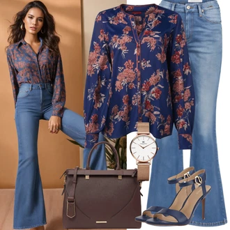 outfit mit Temno Modra/Modra Sandala s peto/Visoka petka/Sandala/Sandala z visokim gležnjem/Sandal z bleščicami Guess "Tipičen Eleganten 90-ih Let Videz"