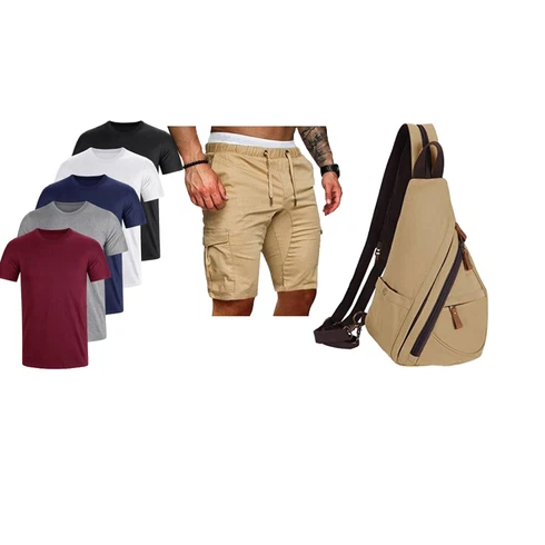 Khaki/Beige/Braun Cargo Short/Kurze Hose/Musselin Shorts/Bermuda Generic kombinieren