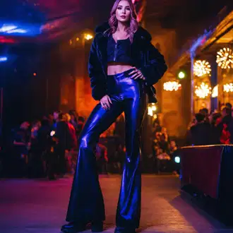 Outfit s Černá Kabát se Zipem/Vlněný Fleecový Kabát/Kabát Bouclé/Fleecový Kabát/Kožich Kabát/Pletený Fleecový Kabát/Teddy Kabát About You "Zimní Rave Oblečení"