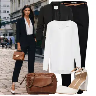 Outfit s Černá Kožená Pánská Bund/Smokingové sako/Elegantní Sako/Krátké Sako/Neformální Sako/Blůzové Sako/Boyfriend Sako/Kožená bunda pro muže/Blejzrové Bund Vila "Oblečení pro volný čas"