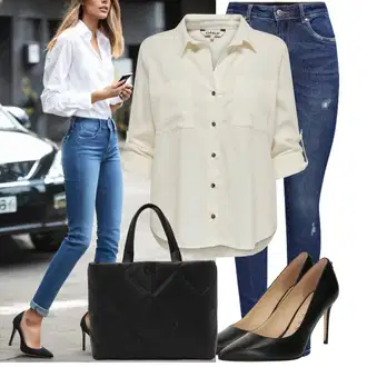 Vysoké Podpatky Outfit s Bílá/Černá/Hnědá/Žlutá Guess "Skvělý pro volný čas"