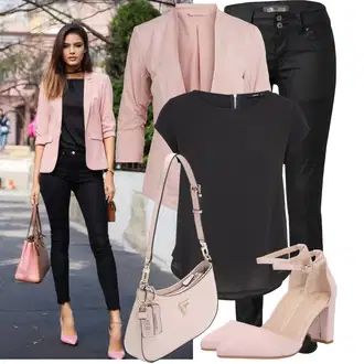 Outfity pro práci S křivkami s Černá Halenka a Tunika/Tričko & Top Móda Pro Plnoštíhlé/Halenka Móda Pro Plnoštíhlou Only "Praktický vzhled"