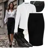 Outfity s úzkými sukněmi image