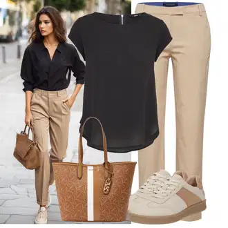Outfity pro práci S křivkami s Černá Halenka a Tunika/Tričko & Top Móda Pro Plnoštíhlé/Halenka Móda Pro Plnoštíhlou Only "Praktický vzhled"