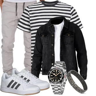 Outfit mit Schmuck "Casual Look"