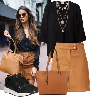 Outfit sa Crna Majica Poslovna košulja/Košulja s Bluzom/Poslovna košulja/Ležerna košulja/Košulja od muslina JdY "Lagana odjeća"