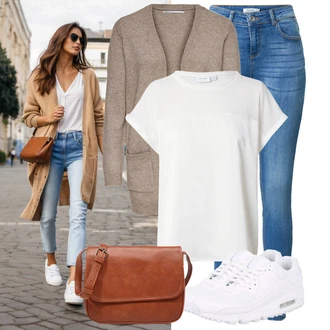 Air Max 90 Outfit sa Bijela/Krem Zumba cipela/gimnastička papuča/Tenisica za fitness/cipela za trčanje/Tenisica za tenis Nike Sportswear "Praktičan look"