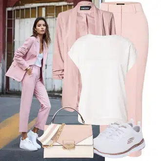 Outfit sa Pink Hlače 7/8 Hlača/Capri Hlače/Hlača od Odijela/Poslovna Hlača/Uske Hlača/Slip-on Hlača/Hlače Visokog Struka/Ravna Hlača/3/4 Hlača/Hlače s Prorezom More & More "Cool za slobodno vrijeme"