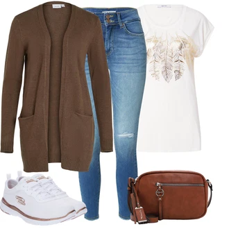 Flex Appeal 3.0 Outfit s Bílá/Zlatý Běžecká bota/Tréninková bota/Gymnastická bota/Tenisová bota/Bota na fitness/Běžecká bota Skechers "Skvělý vzhled pro volný čas"