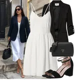 Letní šaty s výstřihem kolem krku outfity image