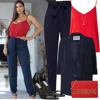 Outfit s Zlatý/Žlutá Bohatě zdobený náhrdelník/Jemný Řetízek/Collier Pilgrim "Podzimní outfity"