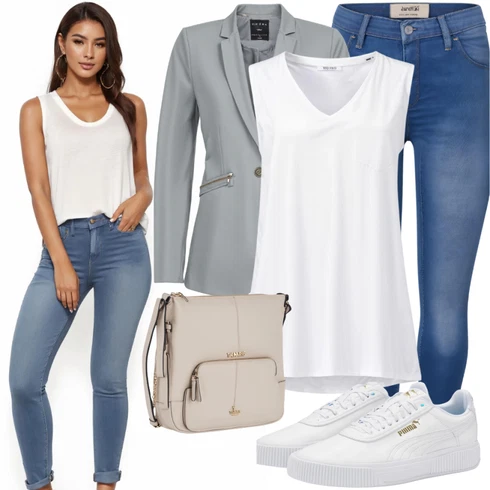 Kombinace Světle modrá/Bílá/Šedá Oblek Kožená bunda pro muže/Elegantní Sako/Blůzové Sako/Bavlněný Sako/Neformální Sako/Kožená Pánská Bund/Teplákový blejzr/Krátké Sako/Blejzrové Bund/Pletený Sako More & More