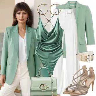 Elegantní outfity Krásný s Světle zelená/Zelená Klasická Taška Přes Rameno/Malá Taška/Brašna/Sportovní Taška Přes Rameno/Průhledná taška/Taška do pasu/Vodotěsná taška Kipling, Béžová/Hnědá Páska s Kapsou/Ležérní pásek/Obal Na Telefon/Klíčenka/Kožený Pásek/Sportovní doplněk/Peněženka/Široký Opasek Suri Frey, Béžová Sandál Na Širokém Podpatku/Sandál Na Podpatku/Espadrilka na Podpatku/Platform Sandal/Bota s Platformou/Sandál s podpatkem/Přezková bota/Letní Bota Kazar "Elegantní Letní Vzhled"Look: Estetika, Klasické, Egirl, GoGo, Krásný, Kancelář, Venkovní, Rad, Cool, Elegantní, Italský, Vintage, Retro, 80tá léta, Bad Taste, Disko, Skromné