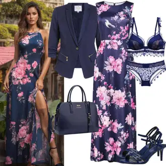 Kombinacije za zabavu Seksi sa Tamnoplava/Plava Donje rublje italian fashion "Elegantni Ljetni Izgled"Look: Seksi, Mokri izgled, Besprijekorno