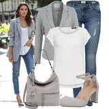 Outfity s bílými halenkami a tunikami s výstřihem na ramena pro plnoštíhlé image