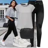 Outfity s černými roztrhanými džíny image