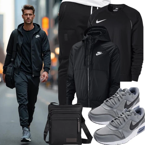 Schwarz Puffer-Tasche Napapijri kombinieren