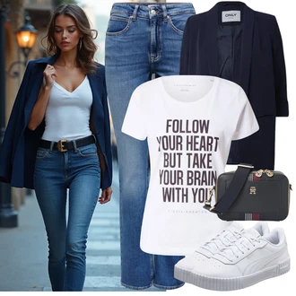 Cyklistika Outfit s Béžová/Bílá/Zlatý/Krémová/Hnědá Košile s potiskem/Tričko s nápisem/Fancy tričko einstein & newton "Outfit na podzim"Look: Cyklistika, Posilování, Na Procházku