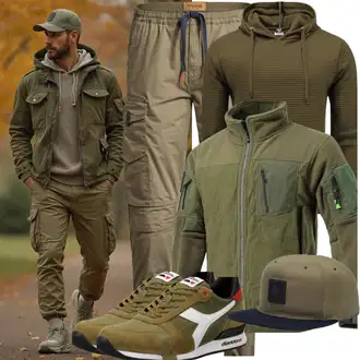 Outfit mit Dunkelgrün Steppjacke/Strickjacke Gefüttert/Stehkragen-Strickjacke/Baumwoll Strickjacke/Vintage Strickjacke/Winter Strickjacke/Kurze Strickjacke/Strickjacke Tracht/Wolle Strickjacke/Nachhaltige Jacke/Kastenjacke/Kunstfaserjacke/Übergangsjacke/Hybridjacke/Militärjacke topman "Herbstlicher Look"