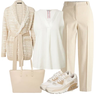 Style Outfits Skejtanje mit Bež/Khaki Kopačka/Tekaški copat/Teniški copat Nike Sportswear "Jesenska oblačila"Look: Tek, Lakros, Drsanje, Skejtanje