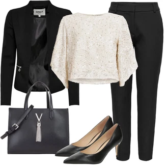 outfit mit Črna/Rjava/Bela Elegantni Čevelj/Čevelj S Paščkom/Čevelj Z Visoko Peto/Vintage Črpalka/Slingback Črpalka/Črpalka z Nizko Petom/Poslovna Obutev/Visoka Peta Črpalka/Udobna črpalka Guess "Jesenski outfit"