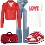 Oversized majice s kratkimi rokavi outfiti za dame image