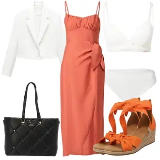 outfit mit Hlačke z visokim pasom ESPRIT "Jesenski outfit"