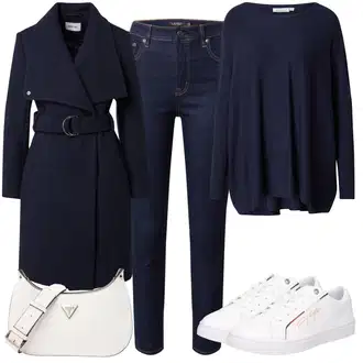 outfit mit Bela/Rdeča Superga Usnjene superge/Superge Nizka/Ozka Superga/Superge Z Bočno Zadrgo/Poletne superge Tommy Hilfiger "Jesenski outfit"