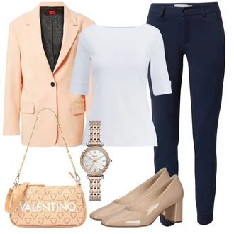 outfit mit Rjava/Bež Poslovna Obutev/Elegantni Čevelj/Vintage Črpalka/Črpalka z Nizko Petom/Udobna črpalka Högl "Jesenski outfit"